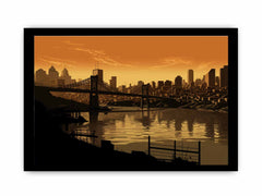 Story Bridge Sepia Art Canvas Art Print