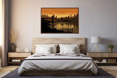 Story Bridge Sepia Art Canvas Art Print