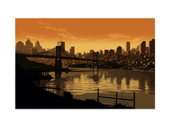 Story Bridge Sepia Art Canvas Art Print