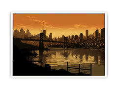 Story Bridge Sepia Art Canvas Art Print
