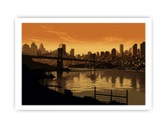 Story Bridge Sepia Art Canvas Art Print