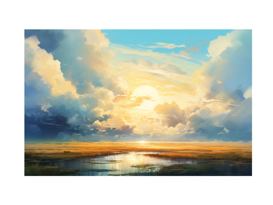 Clouds Abstract Art Canvas Art Print Painting