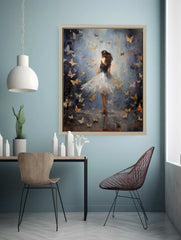 Butterfly Girl Canvas Painting Print