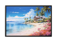 Beach Home Art Canvas Art Print