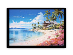 Beach Home Art Canvas Art Print