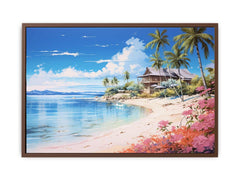Beach Home Art Canvas Art Print