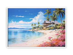 Beach Home Art Canvas Art Print
