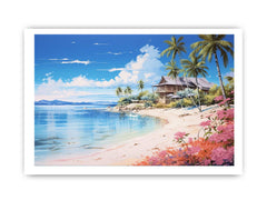 Beach Home Art Canvas Art Print