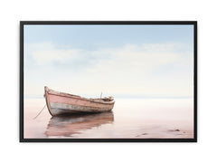 Lonely Boat Art Canvas Art Print