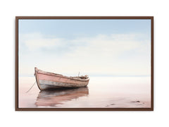Lonely Boat Art Canvas Art Print