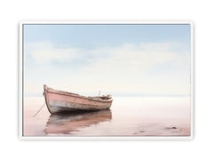 Lonely Boat Art Canvas Art Print