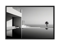 Calm Water Beach House Canvas Art Print
