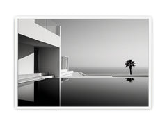 Calm Water Beach House Canvas Art Print