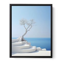 White Steps Print Canvas Art Print