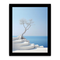 White Steps Print Canvas Art Print