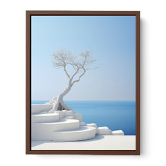 White Steps Print Canvas Art Print