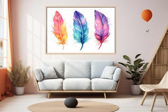 Boho Feathers Art 2 Canvas Art Print