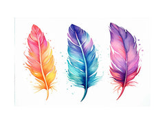 Boho Feathers Art 2 Canvas Art Print