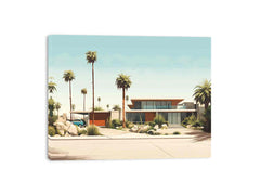 Vintage Palm Springs House Art Poster Canvas Art Print