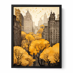 New York In Autumn  Canvas Art Print