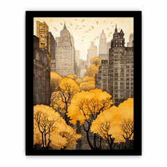 New York In Autumn  Canvas Art Print