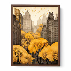 New York In Autumn  Canvas Art Print
