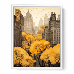 New York In Autumn  Canvas Art Print