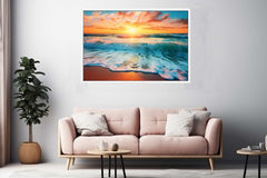 Sunset Beach Canvas Art Print