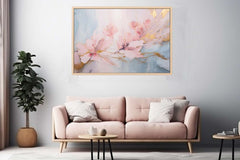 Flower Fine Art marble  Canvas Art Print