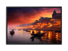 Varanasi Ganga Canvas Art Print