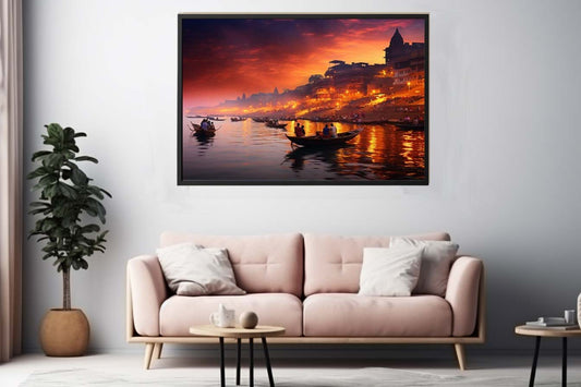 Varanasi Ganga Canvas Art Print