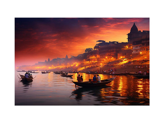 Varanasi Ganga Canvas Art Print