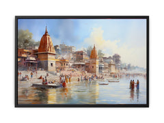 Haridwar Ganga Ghat Canvas Art Print