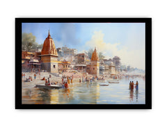 Haridwar Ganga Ghat Canvas Art Print
