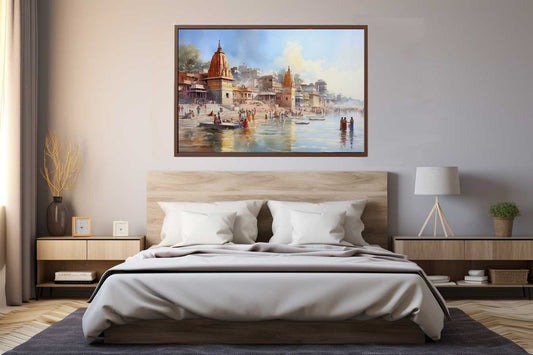 Haridwar Ganga Ghat Canvas Art Print