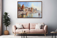 Haridwar Ganga Ghat Canvas Art Print
