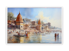 Haridwar Ganga Ghat Canvas Art Print