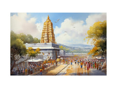 Tirupati Balaji Temple Canvas Art Print