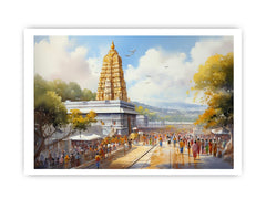 Tirupati Balaji Temple Canvas Art Print