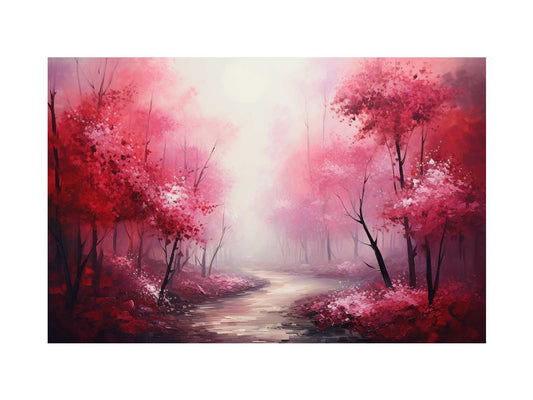 Red Forest Canvas Art Print