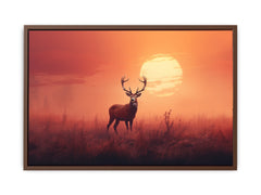 Morning Stag Art Canvas Art Print