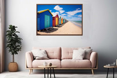Beach Huts Melbourne Australia Canvas Art Print