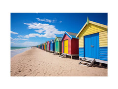 Row Of Beach Boxes Canvas Art Print