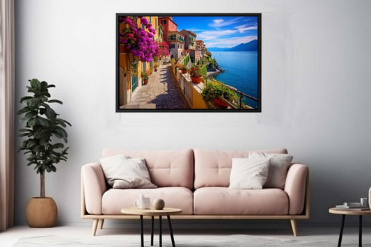 Cinque Terre in Italy Art Canvas Art Print