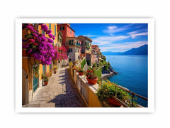 Cinque Terre in Italy Art Canvas Art Print