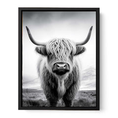 Highland Cow Canvas Art Print Painting
