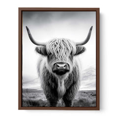 Highland Cow Canvas Art Print Painting