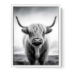 Highland Cow Canvas Art Print Painting