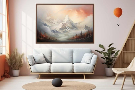 White Mountian  Canvas Art Print
