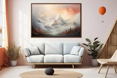 White Mountian  Canvas Art Print